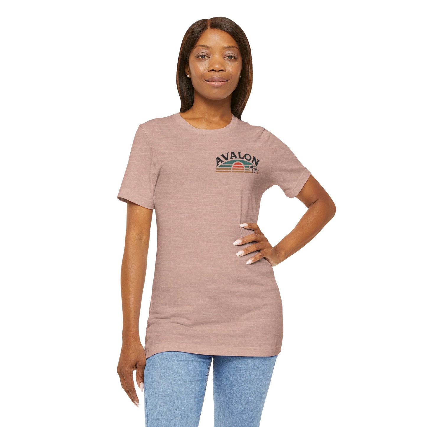 Retro Avalon Sunset Unisex Jersey Tee