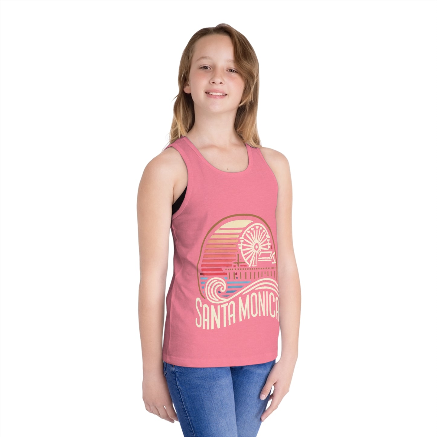 Vibrant Santa Monica Unisex Kids Jersey Tank Top
