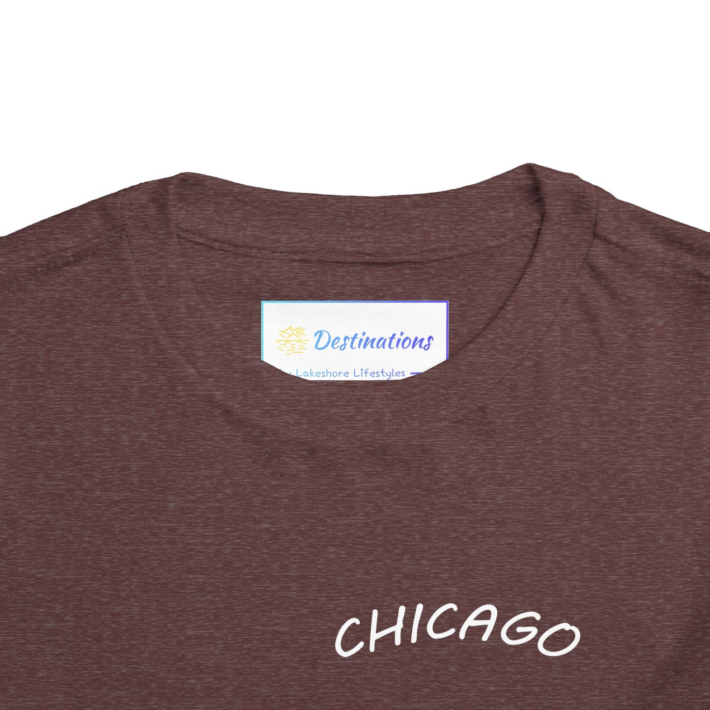 Retro Chicago Sunset Unisex Toddler Short Sleeve Tee