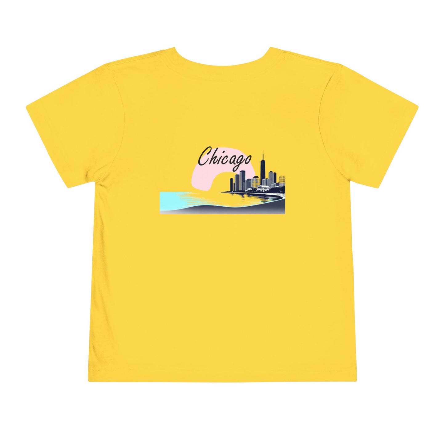 Elegant Chicago Skyline Unisex Toddler Short Sleeve Tee