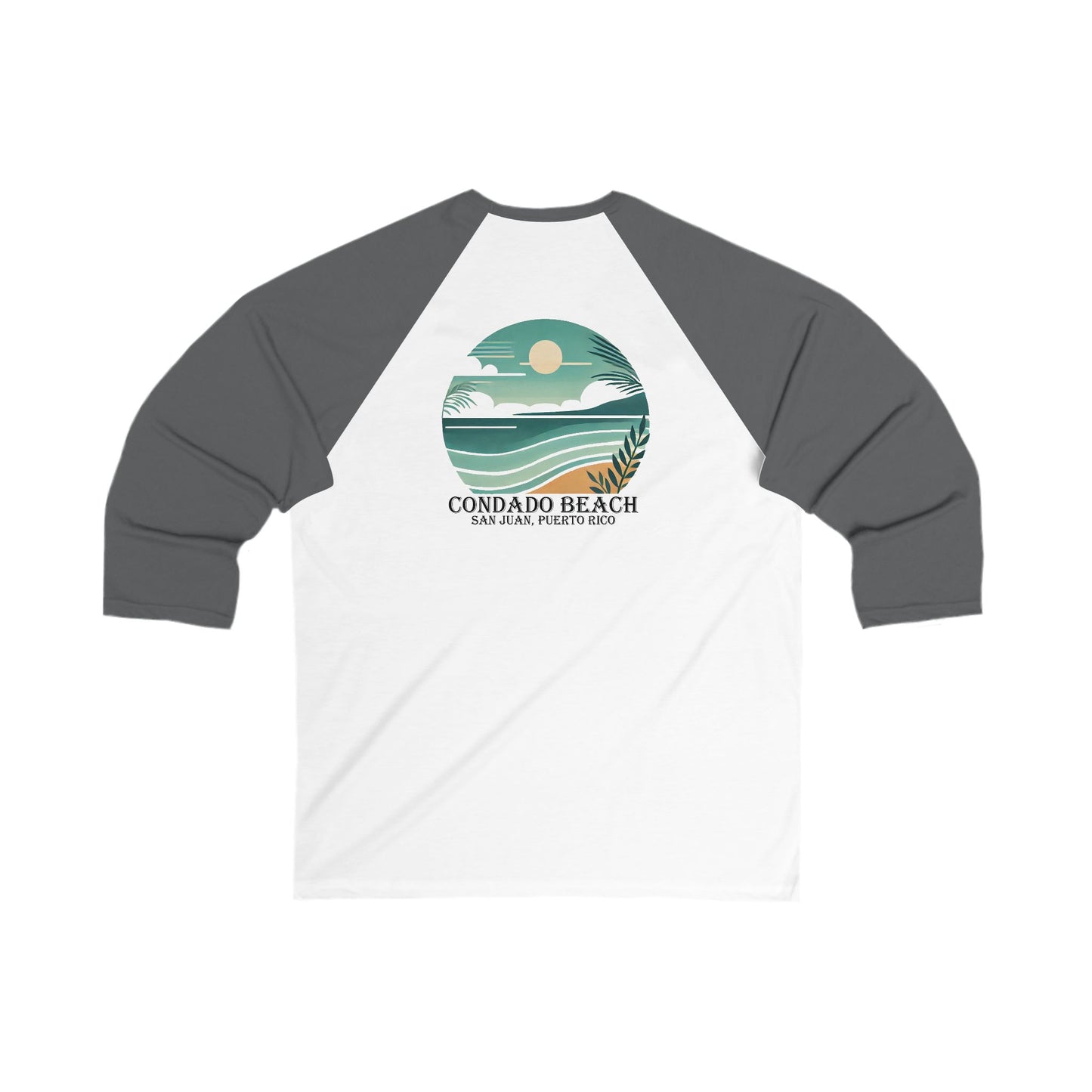Coastal Vibes Condado Beach Men's 3/4 Sleeve Baseball Tee