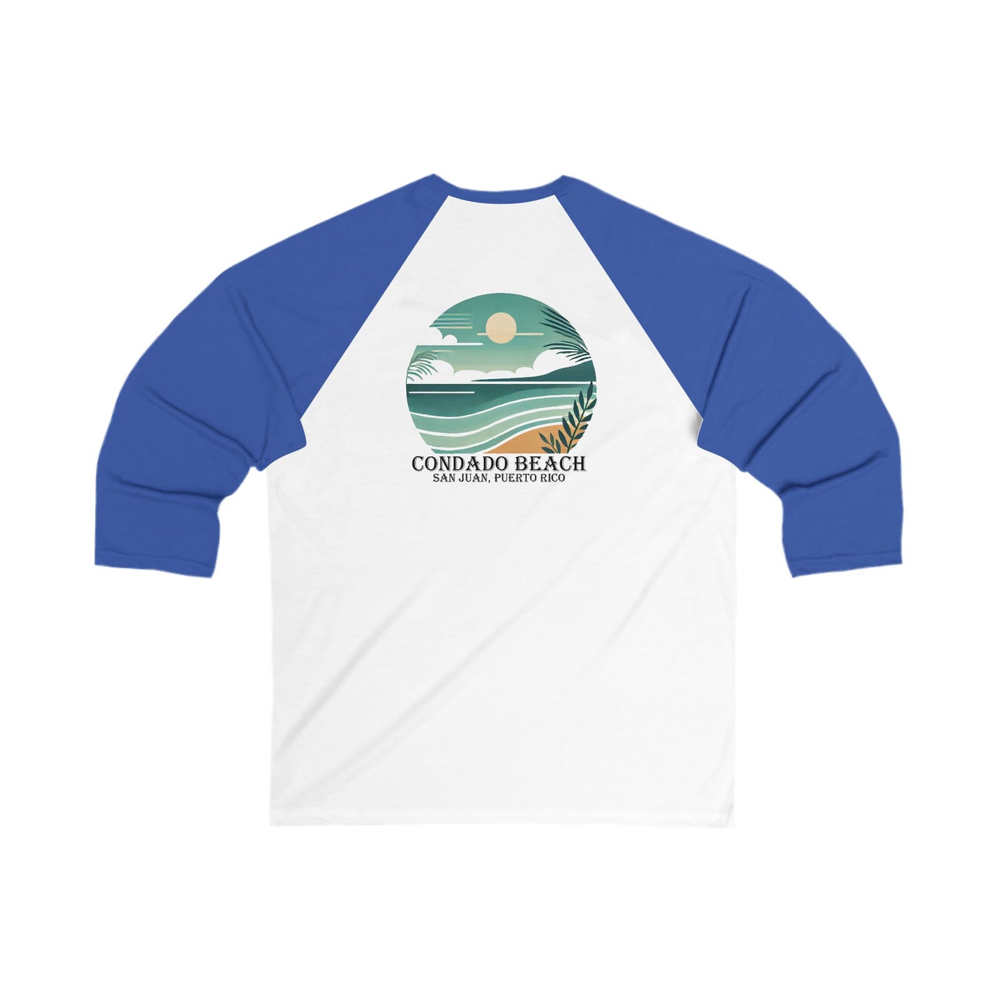 Coastal Vibes Condado Beach Men's 3/4 Sleeve Baseball Tee