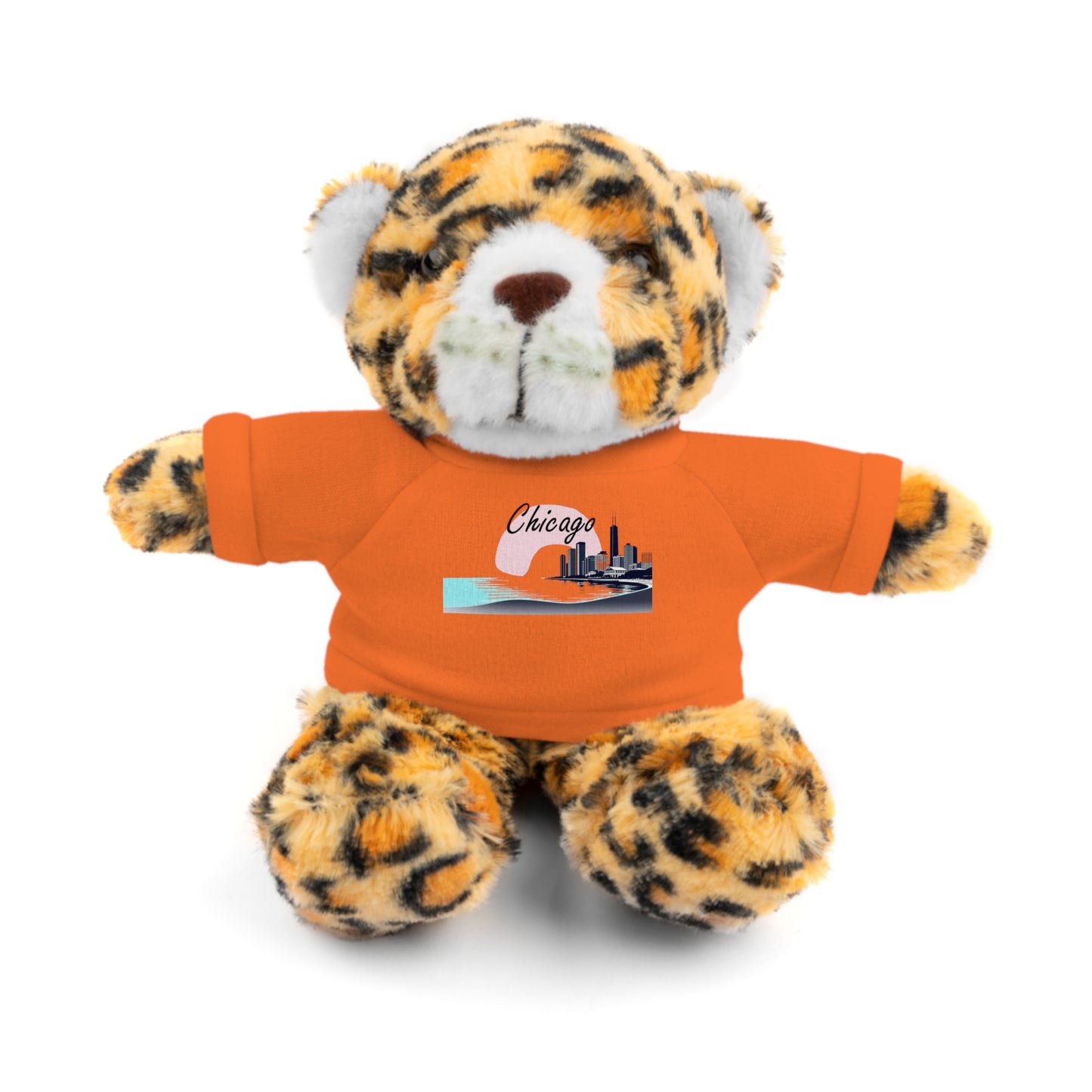 Elegant Chicago Skyline Stuffed Animals with Tee