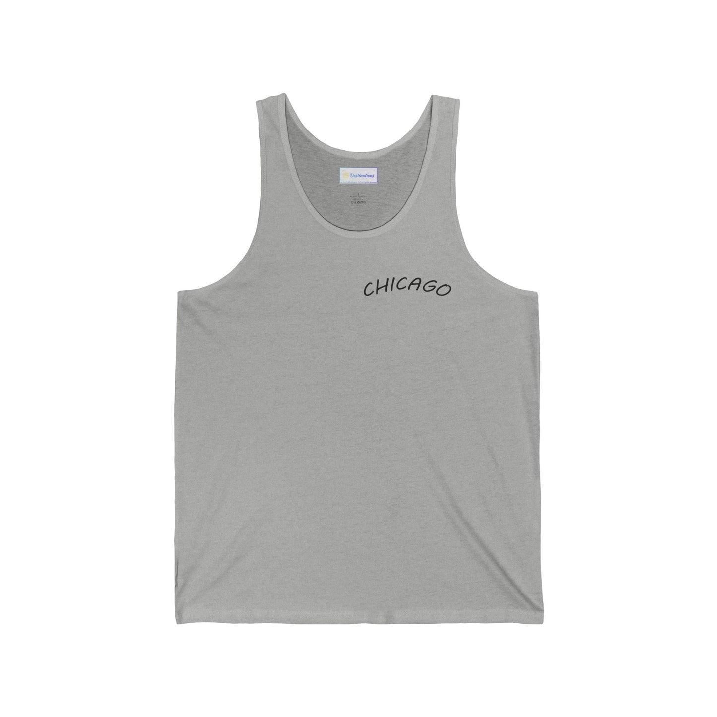 Retro Chicago Sunset Unisex Jersey Tank
