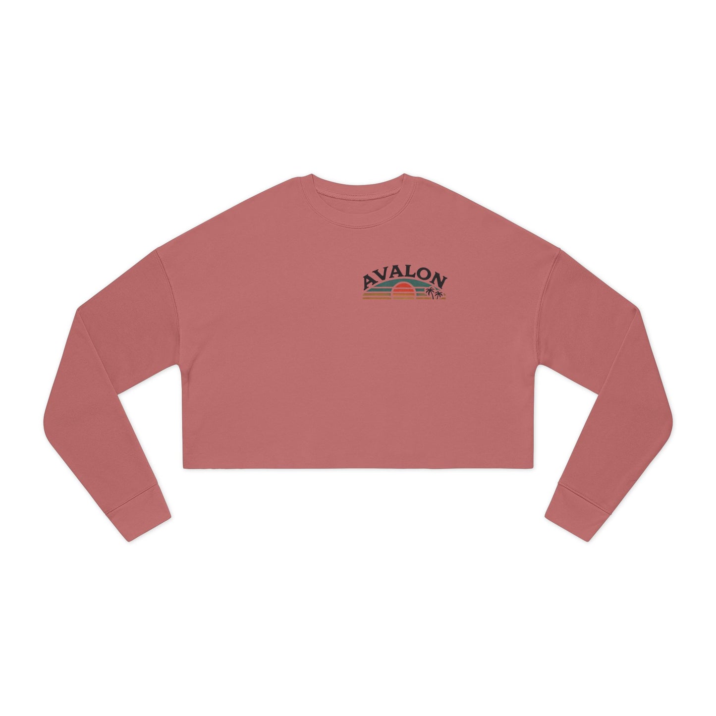 Retro Avalon Sunset Women's Cropped Sweatshirt