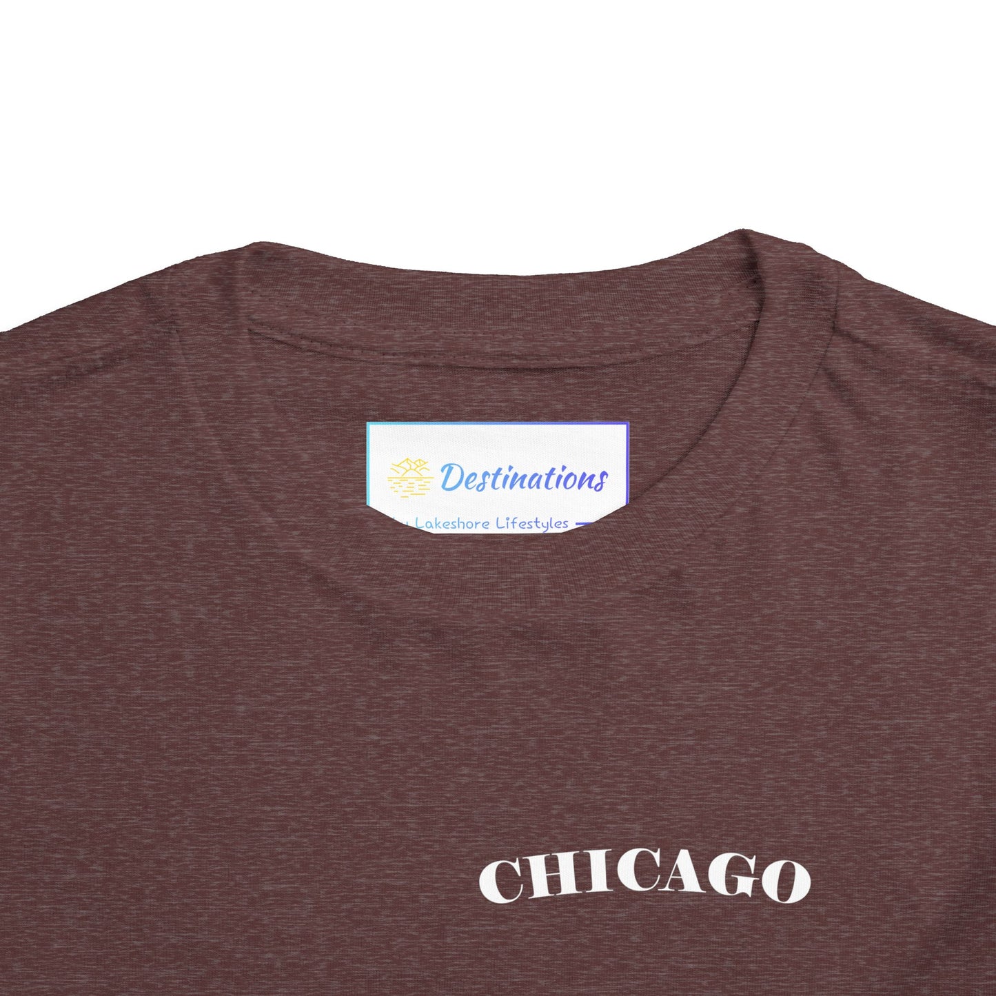 Mystery Noir Chicago Skyline Sunset Unisex Toddler Short Sleeve Tee