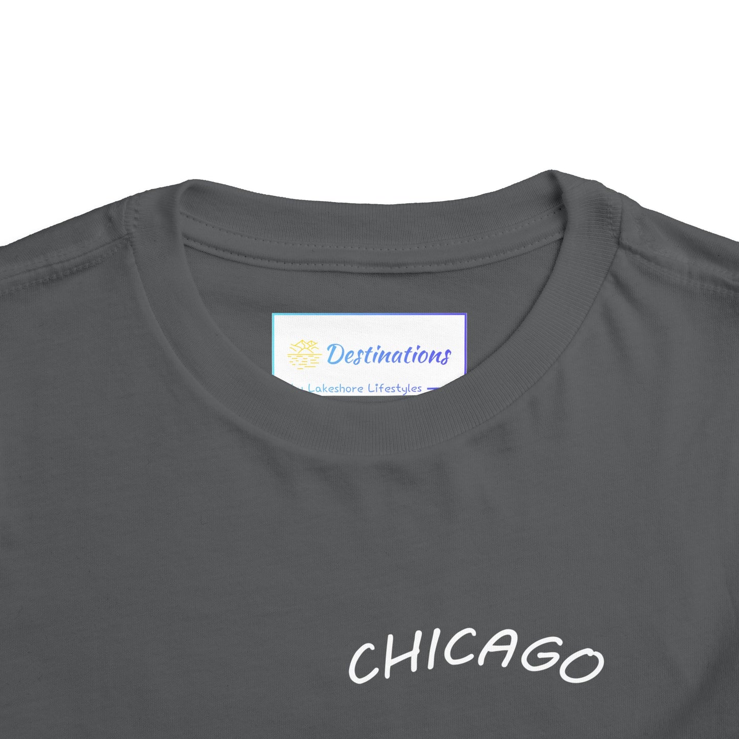 Retro Chicago Sunset Unisex Toddler Short Sleeve Tee