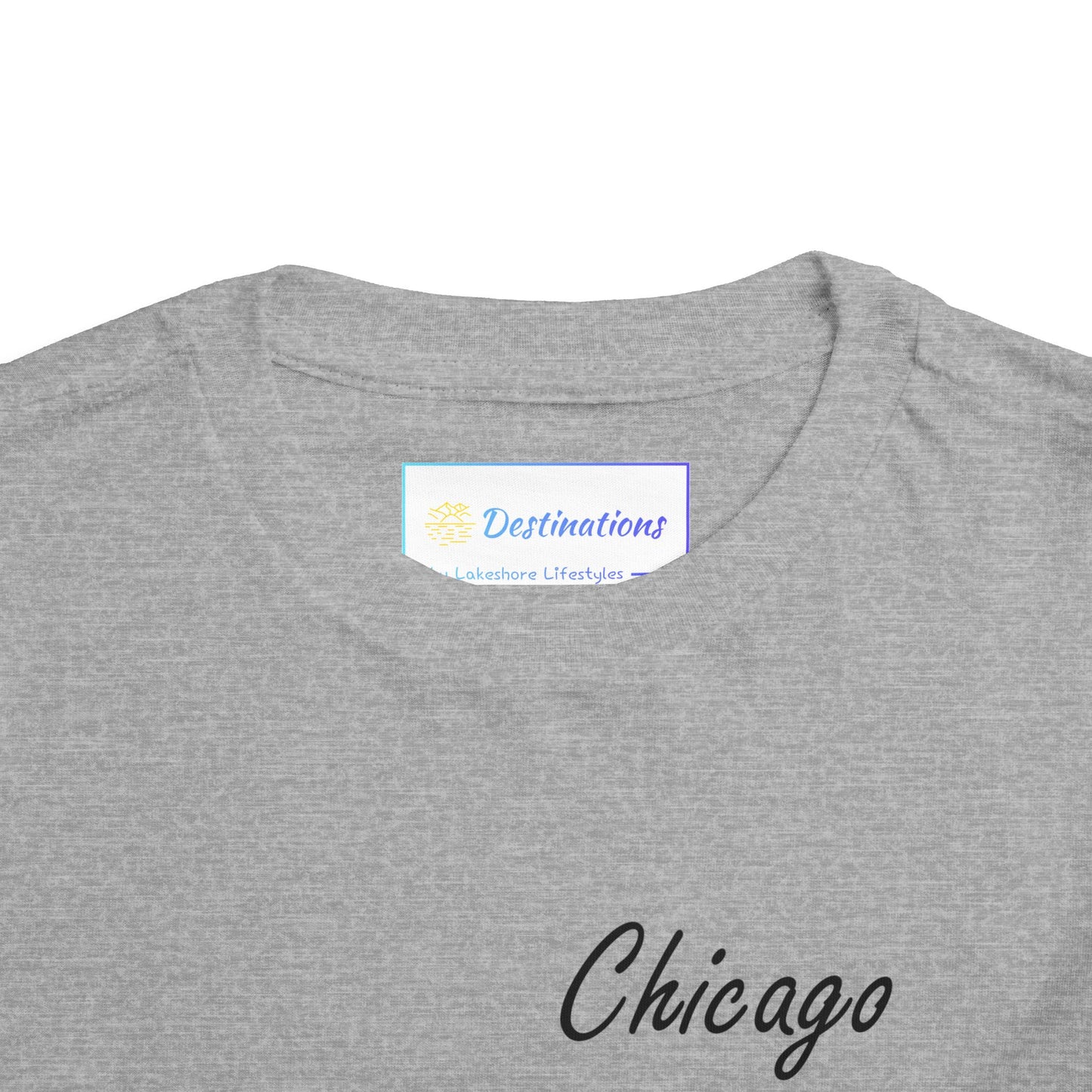 Elegant Chicago Skyline Unisex Toddler Short Sleeve Tee