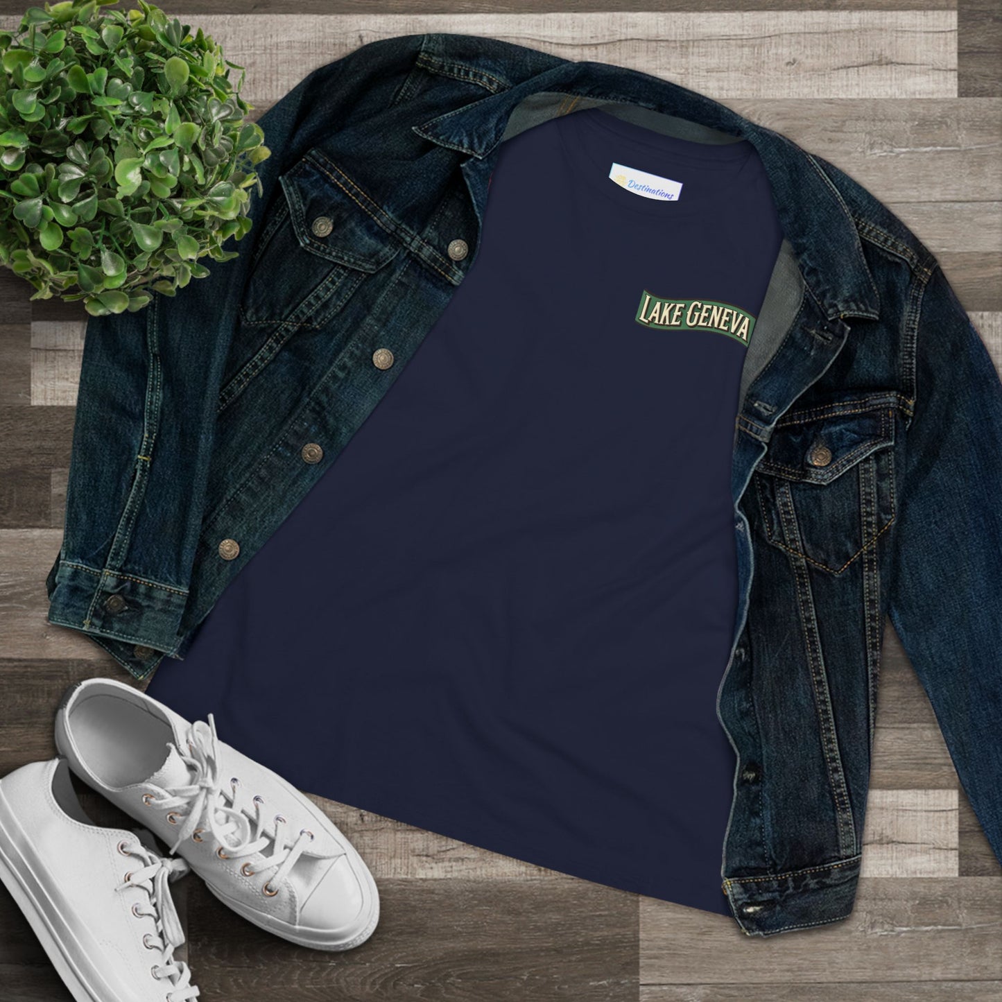 Retro Lake Geneva Women's Cotton Tee