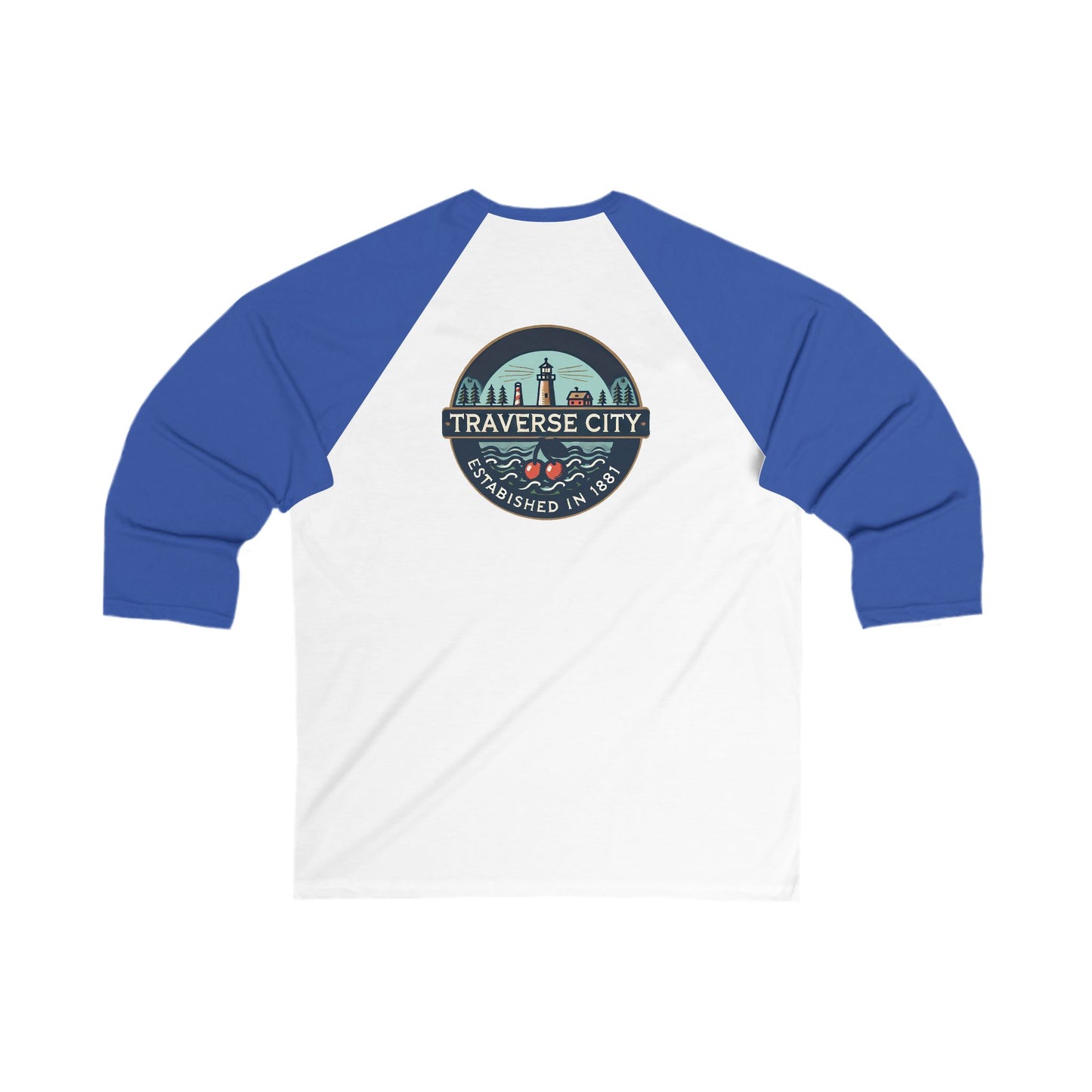 Vintage Traverse City Men's 3/4 Sleeve Baseball Tee