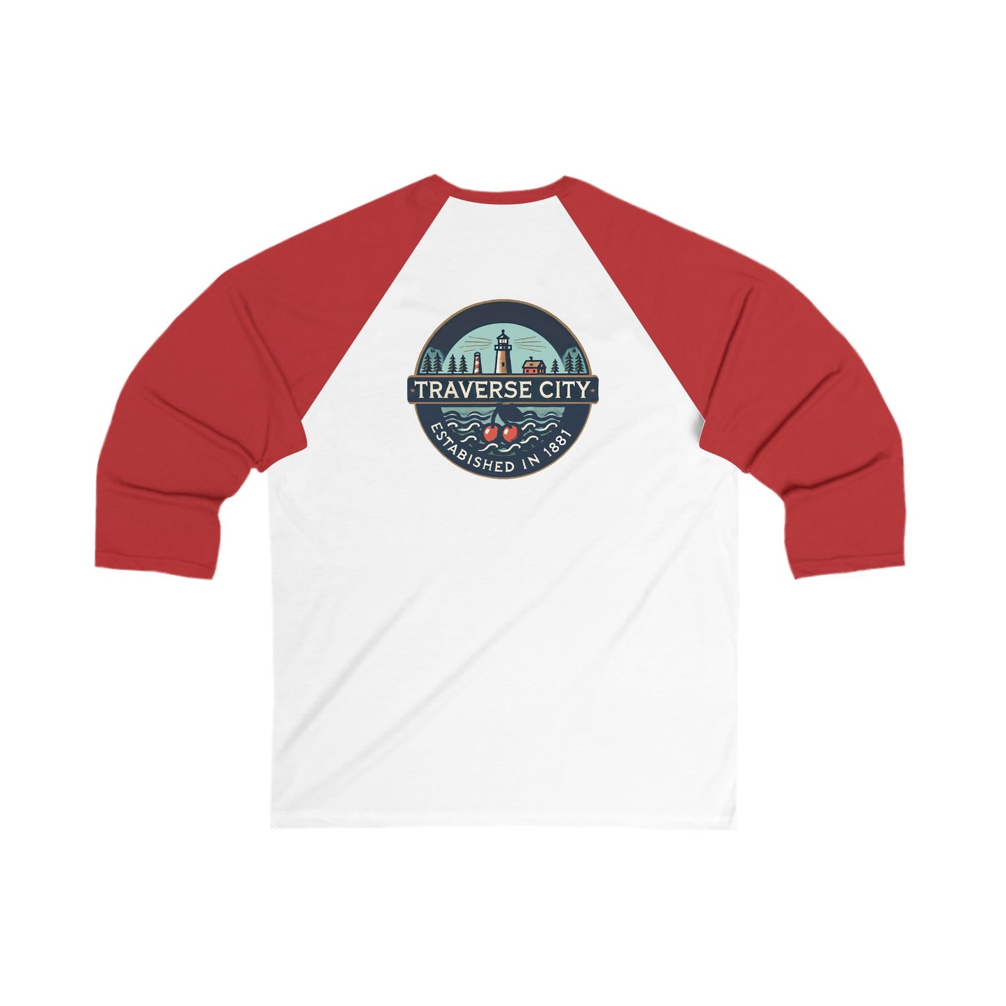 Vintage Traverse City Men's 3/4 Sleeve Baseball Tee
