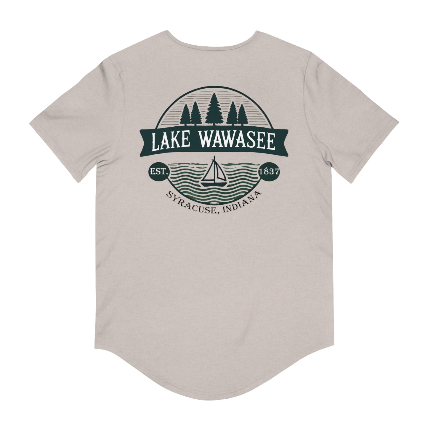 Vintage Lake Wawasee Men's Jersey Curved Hem Tee