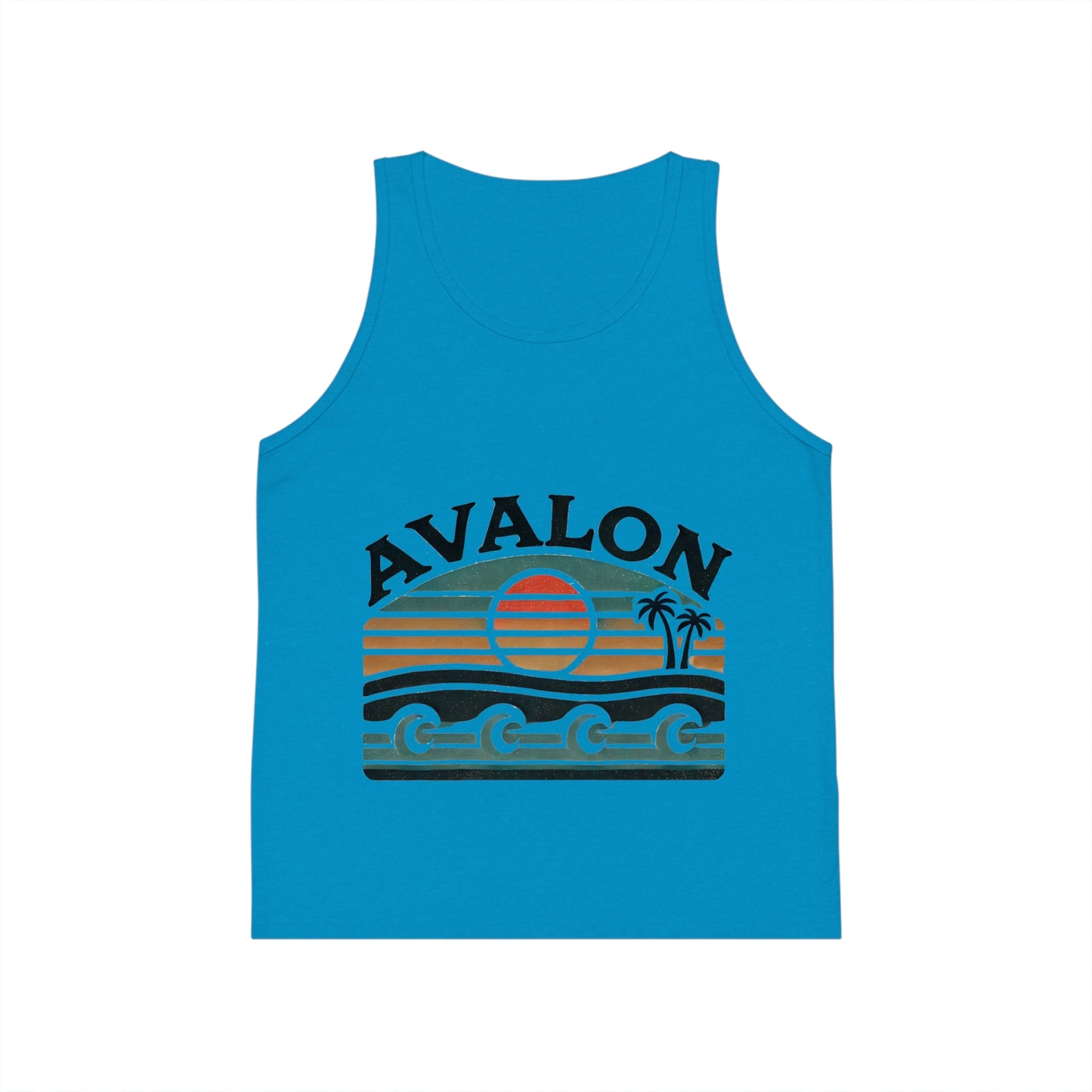 Retro Avalon Sunset Unisex Kids Jersey Tank Top