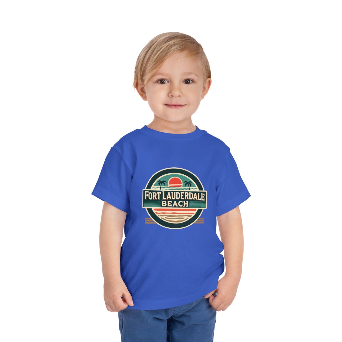 Vintage Fort Lauderdale Unisex Toddler Short Sleeve Tee