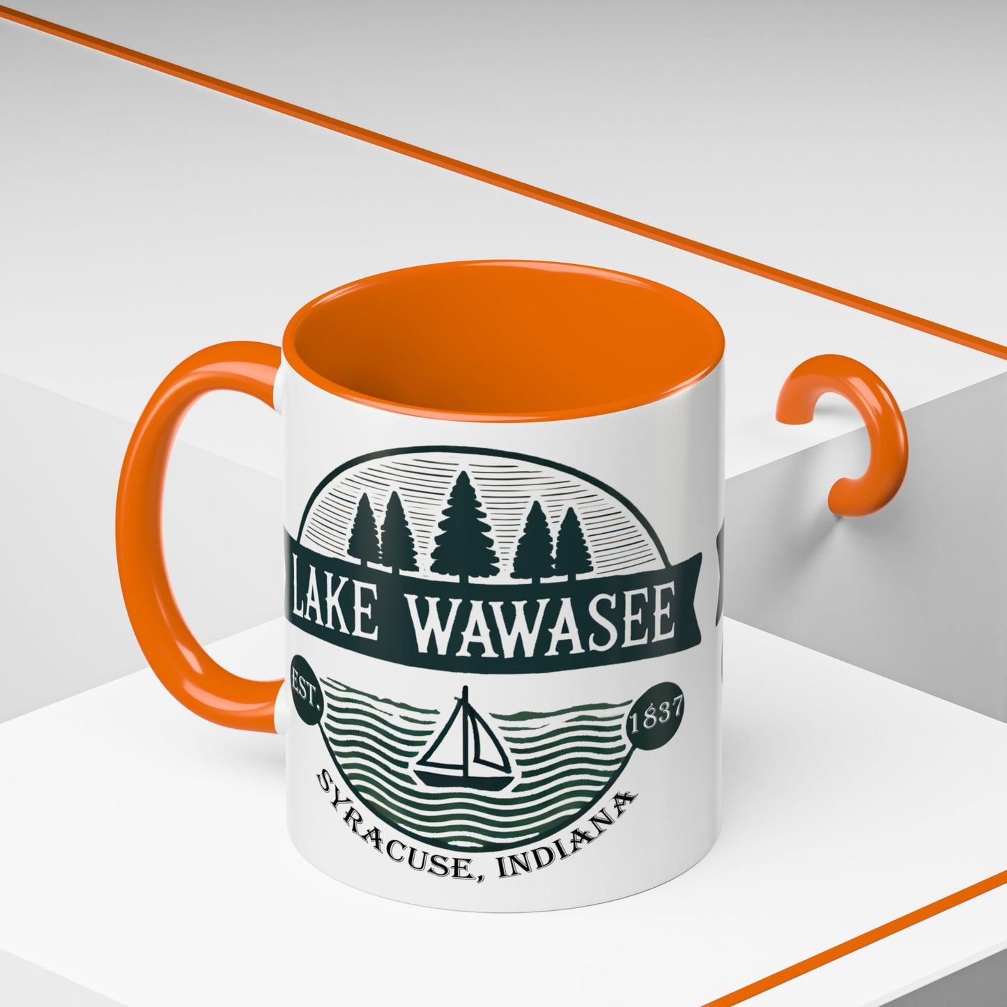 Vintage Lake Wawasee Accent Coffee Mug