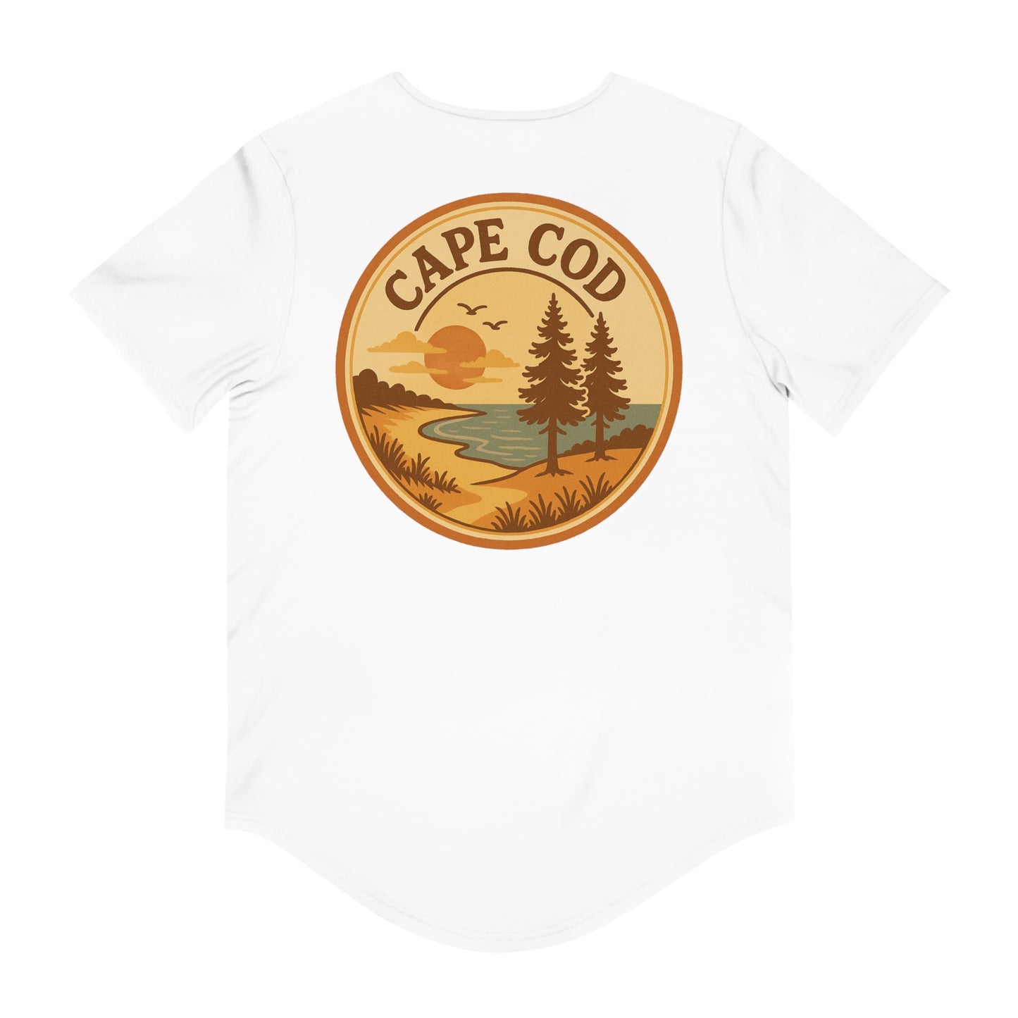 Rustic Cape Cod Men's Jersey Curved Hem Tee