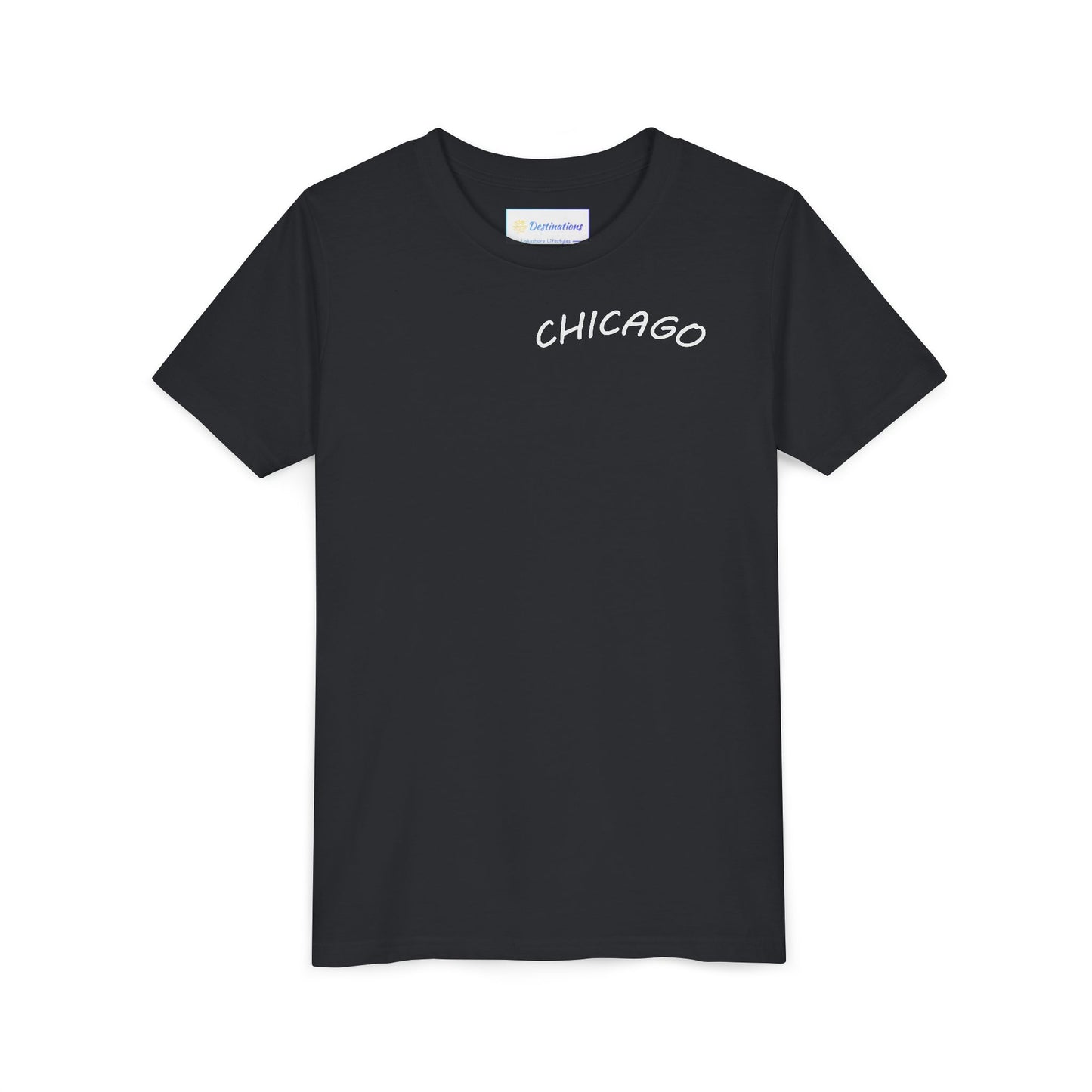 Retro Chicago Sunset Unisex Youth Short Sleeve Tee