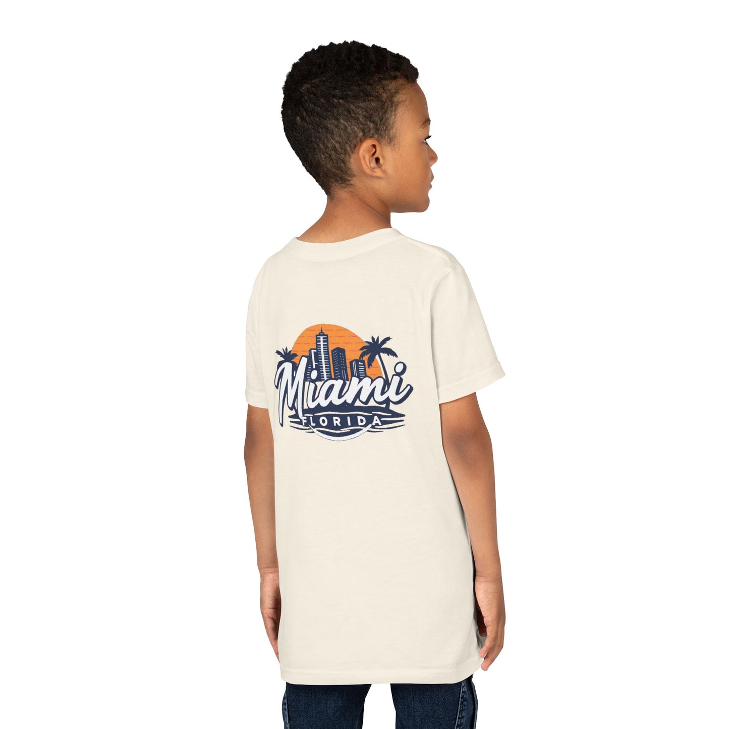 Retro Miami Unisex Youth Short Sleeve Tee