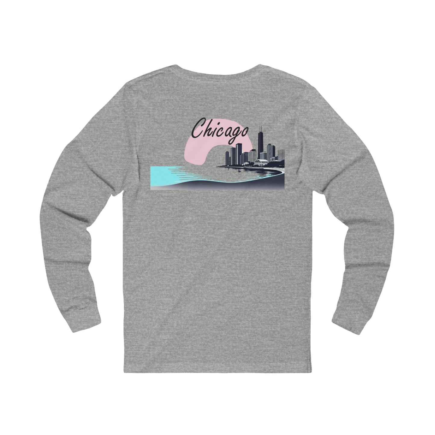 Elegant Chicago Skyline Unisex Jersey Long Sleeve Tee