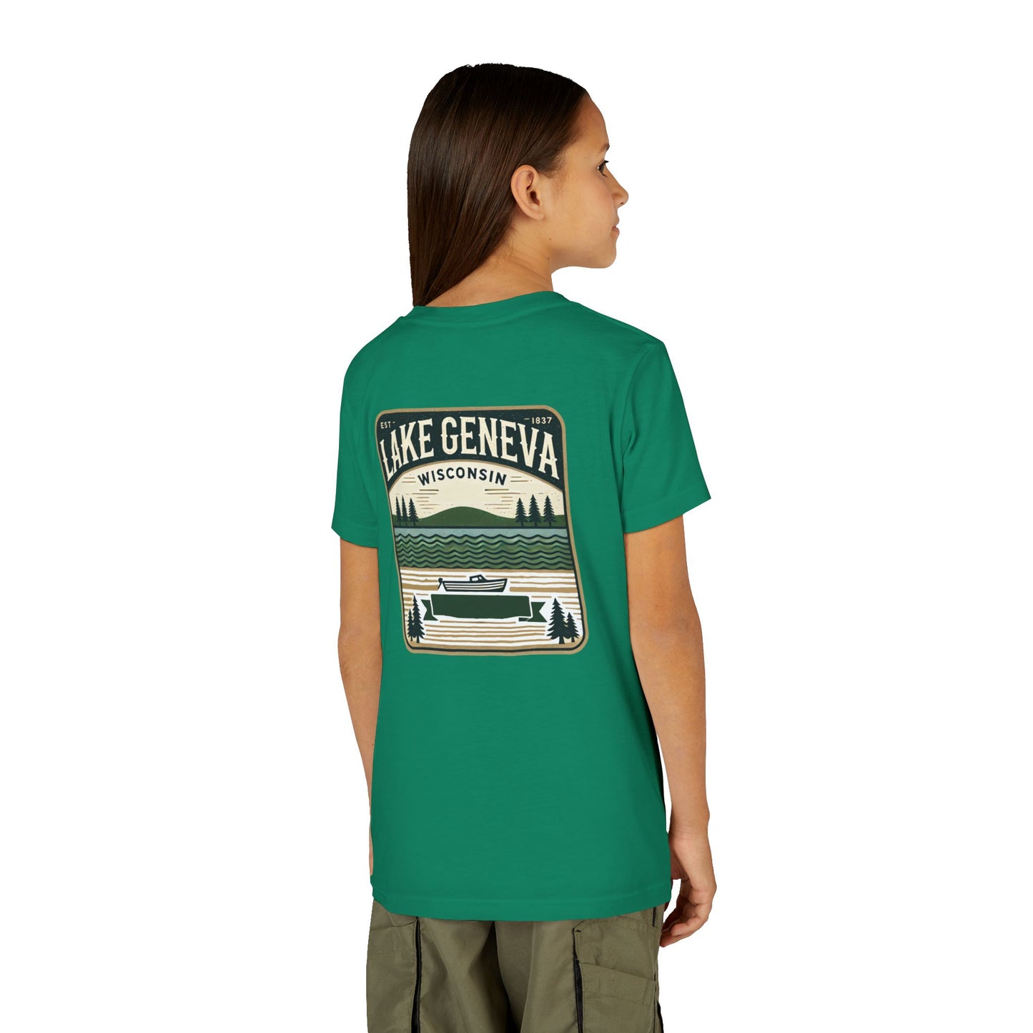 Vintage Lake Geneva Unisex Youth Short Sleeve Tee