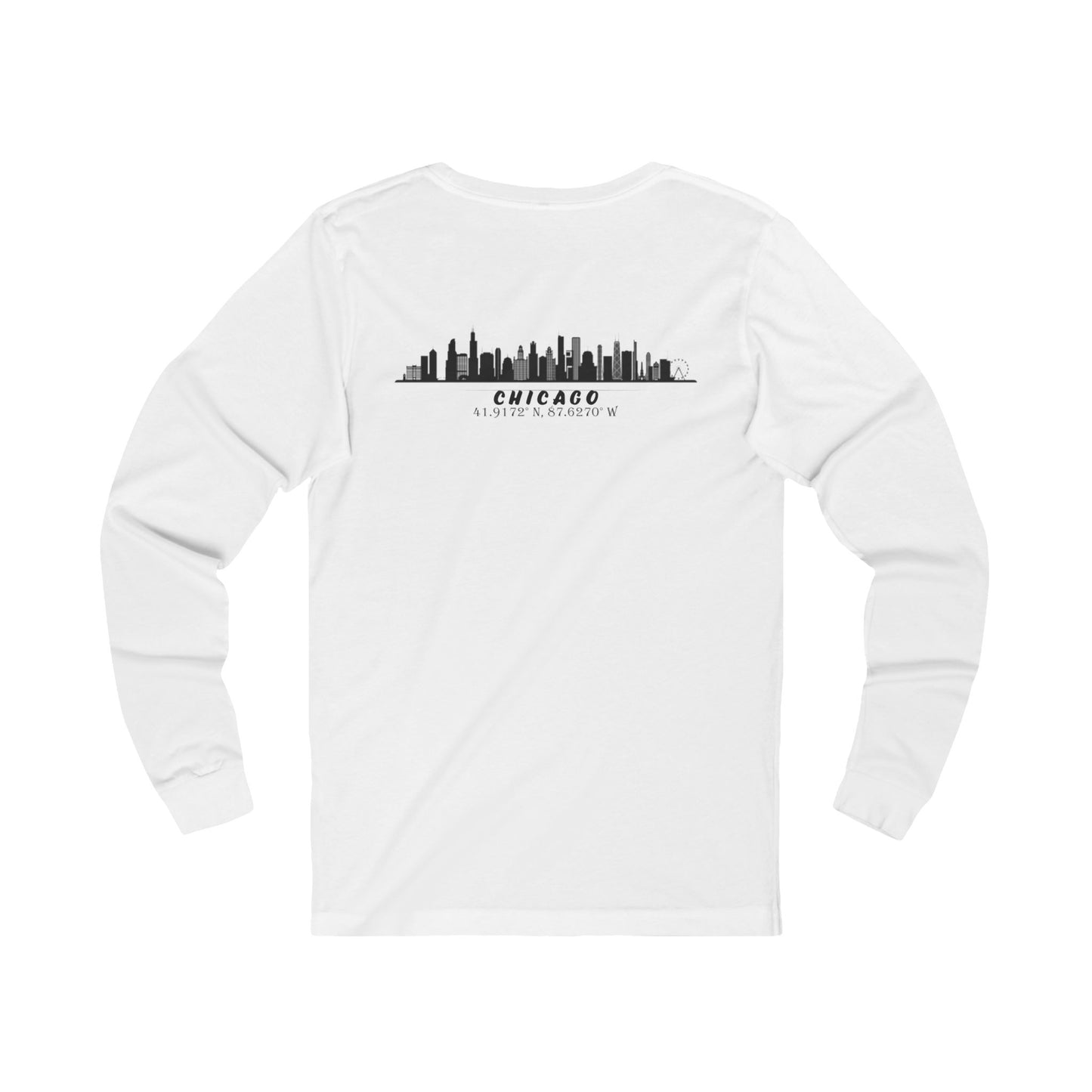 Latitudes Chicago Skyline Unisex Jersey Long Sleeve Tee