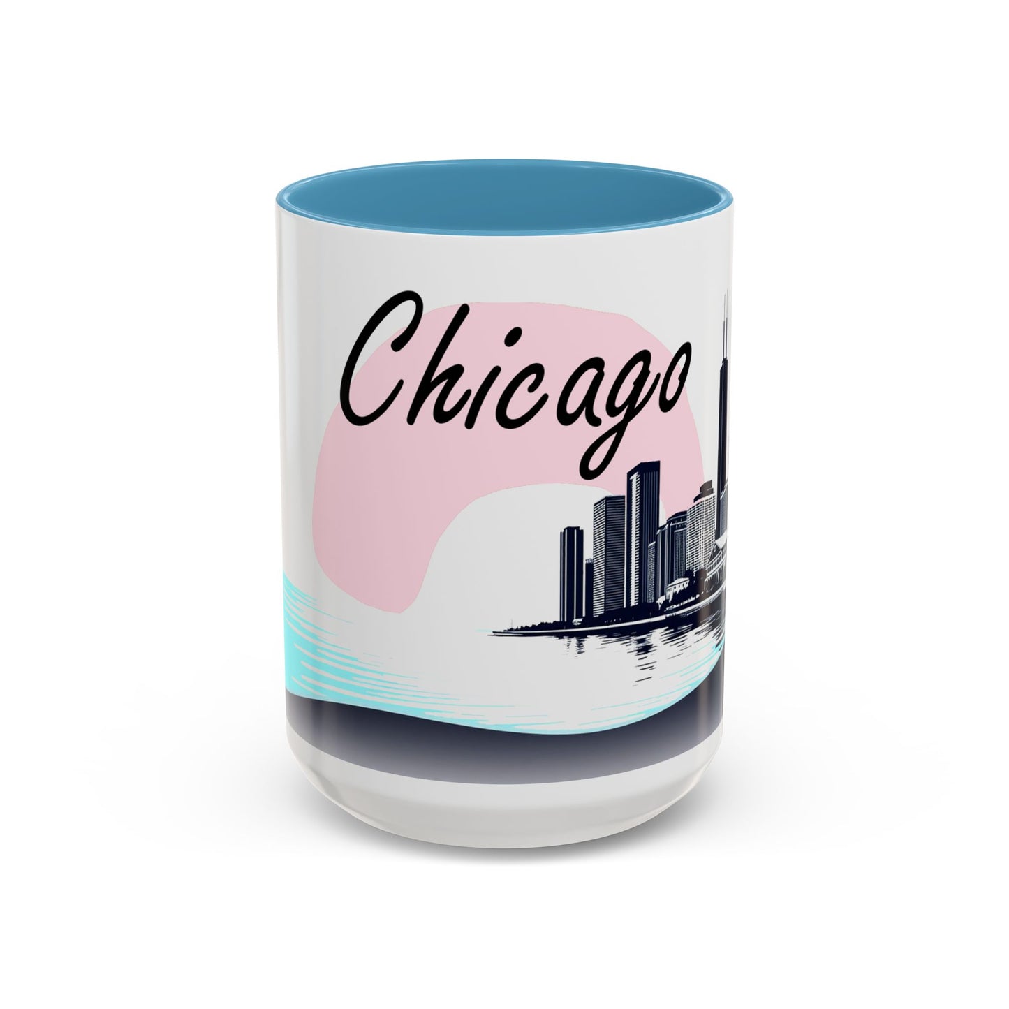 Elegant Chicago Skyline Accent Coffee Mug