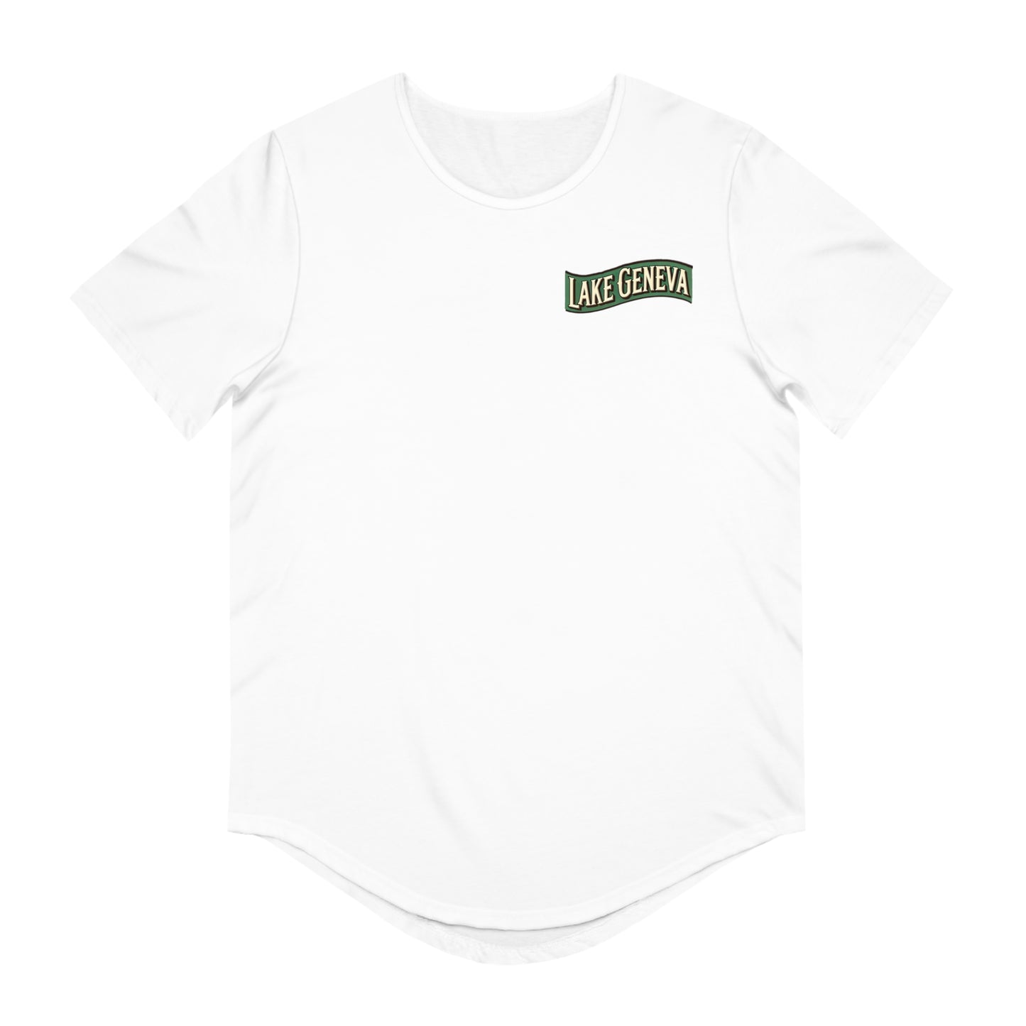 Retro Lake Geneva Men's Jersey Curved Hem Tee