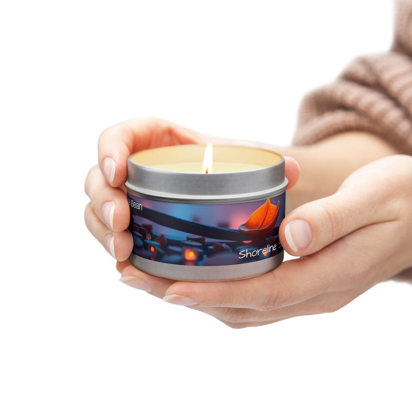 Vanilla Bean Scented Rustic Tin Candle