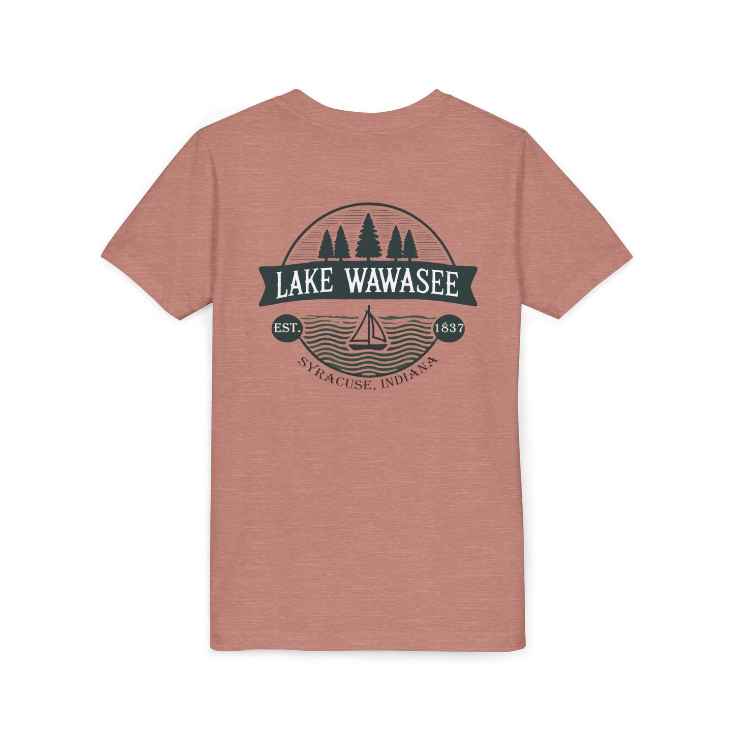 Vintage Lake Wawasee Unisex Youth Short Sleeve Tee