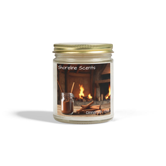 Cinnamon + Chai Scented Coconut Apricot Wax Candle