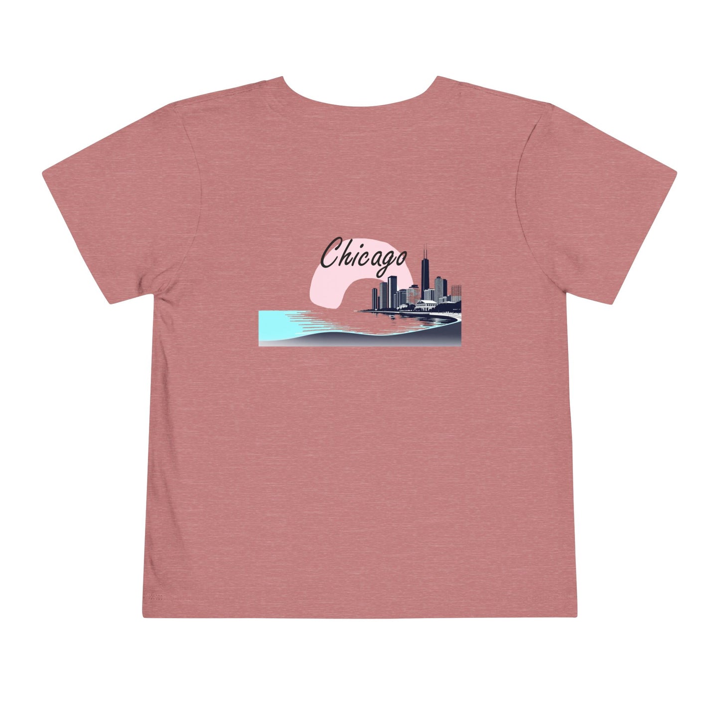 Elegant Chicago Skyline Unisex Toddler Short Sleeve Tee