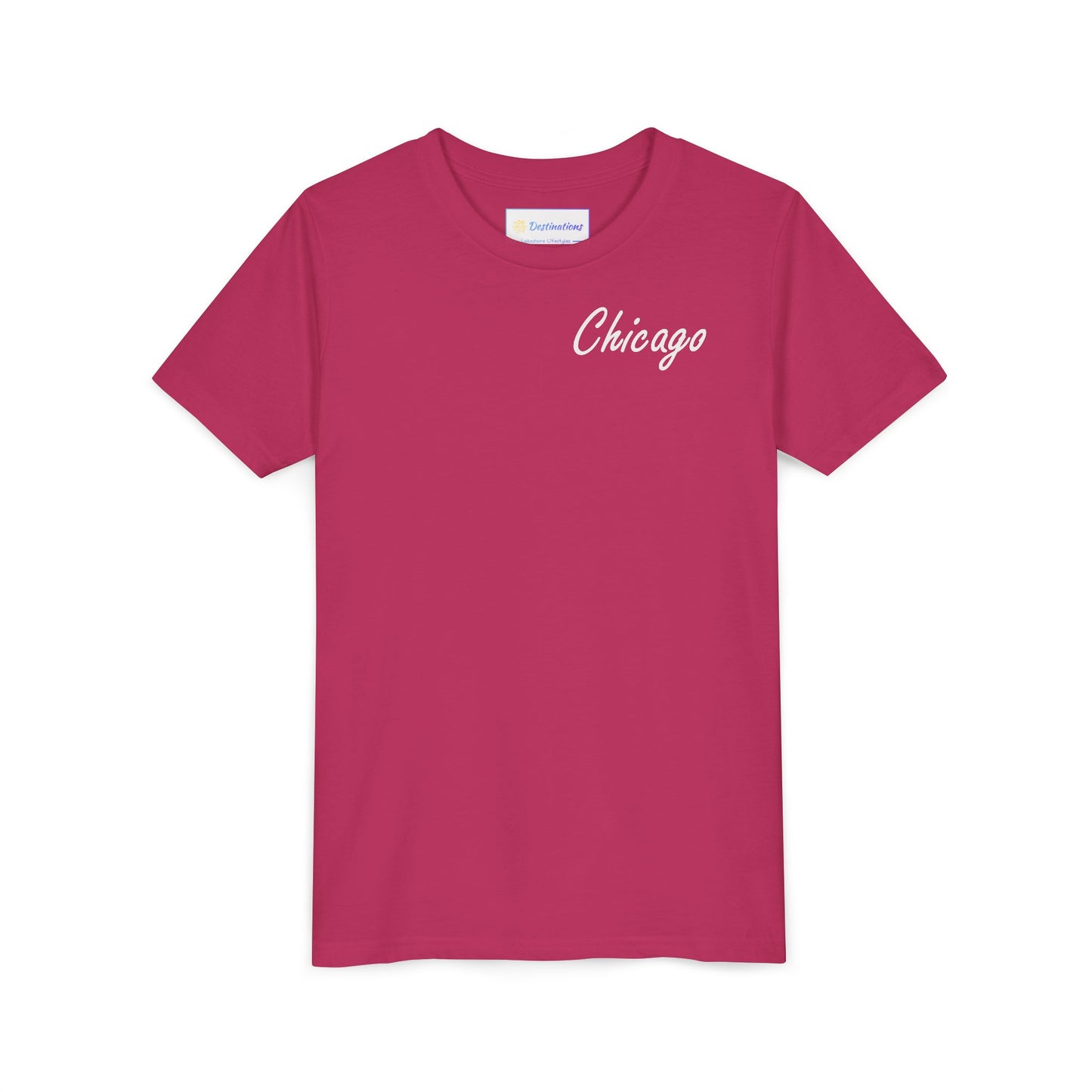 Elegant Chicago Skyline Unisex Youth Short Sleeve Tee