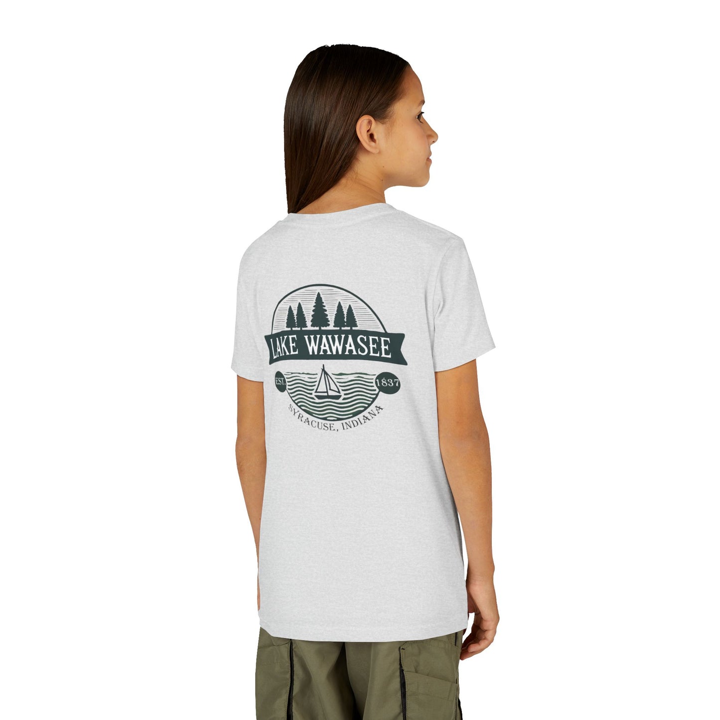 Vintage Lake Wawasee Unisex Youth Short Sleeve Tee