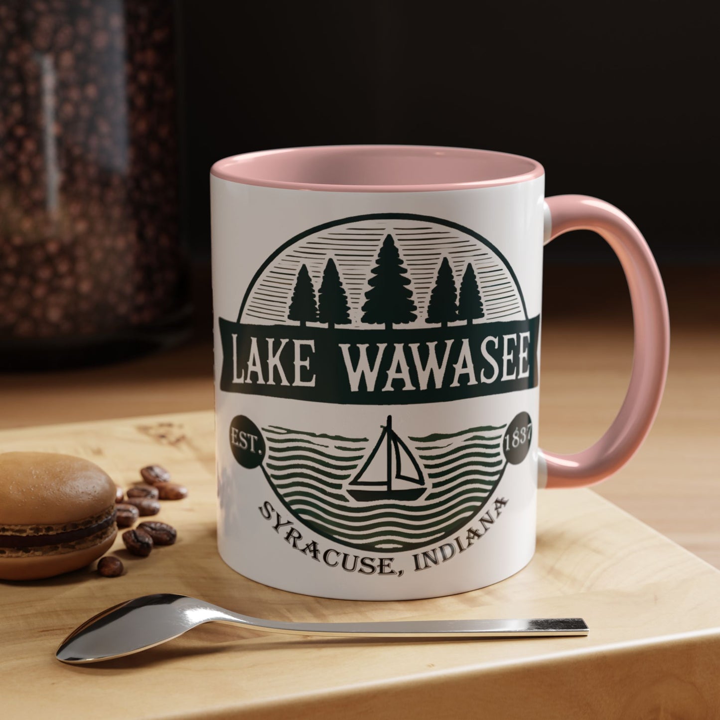 Vintage Lake Wawasee Accent Coffee Mug