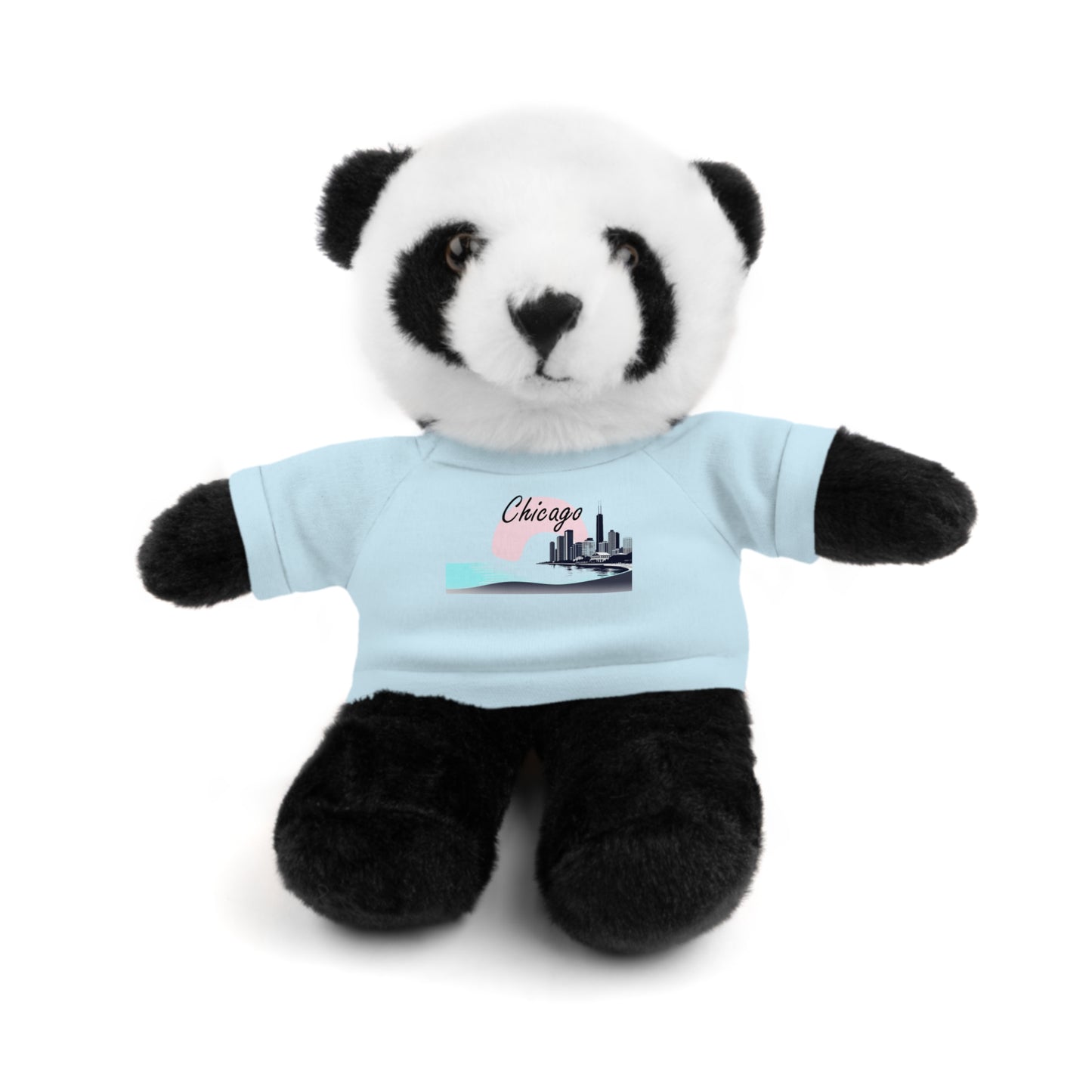 Elegant Chicago Skyline Stuffed Animals with Tee