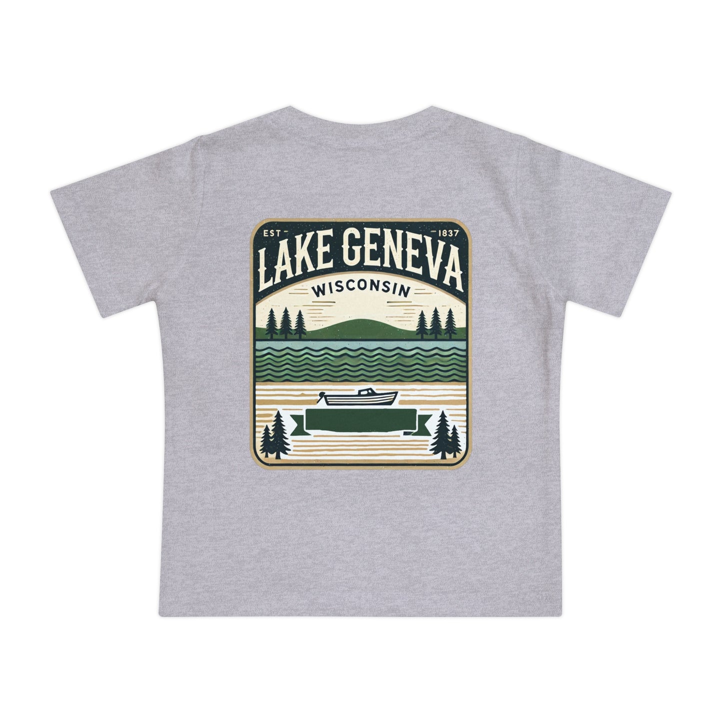 Vintage Lake Geneva Unisex Baby Short Sleeve T-Shirt