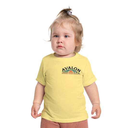 Retro Avalon Sunset Unisex Baby Short Sleeve T-Shirt