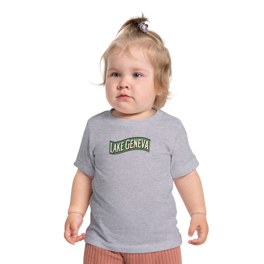 Retro Lake Geneva Unisex Baby Short Sleeve T-Shirt