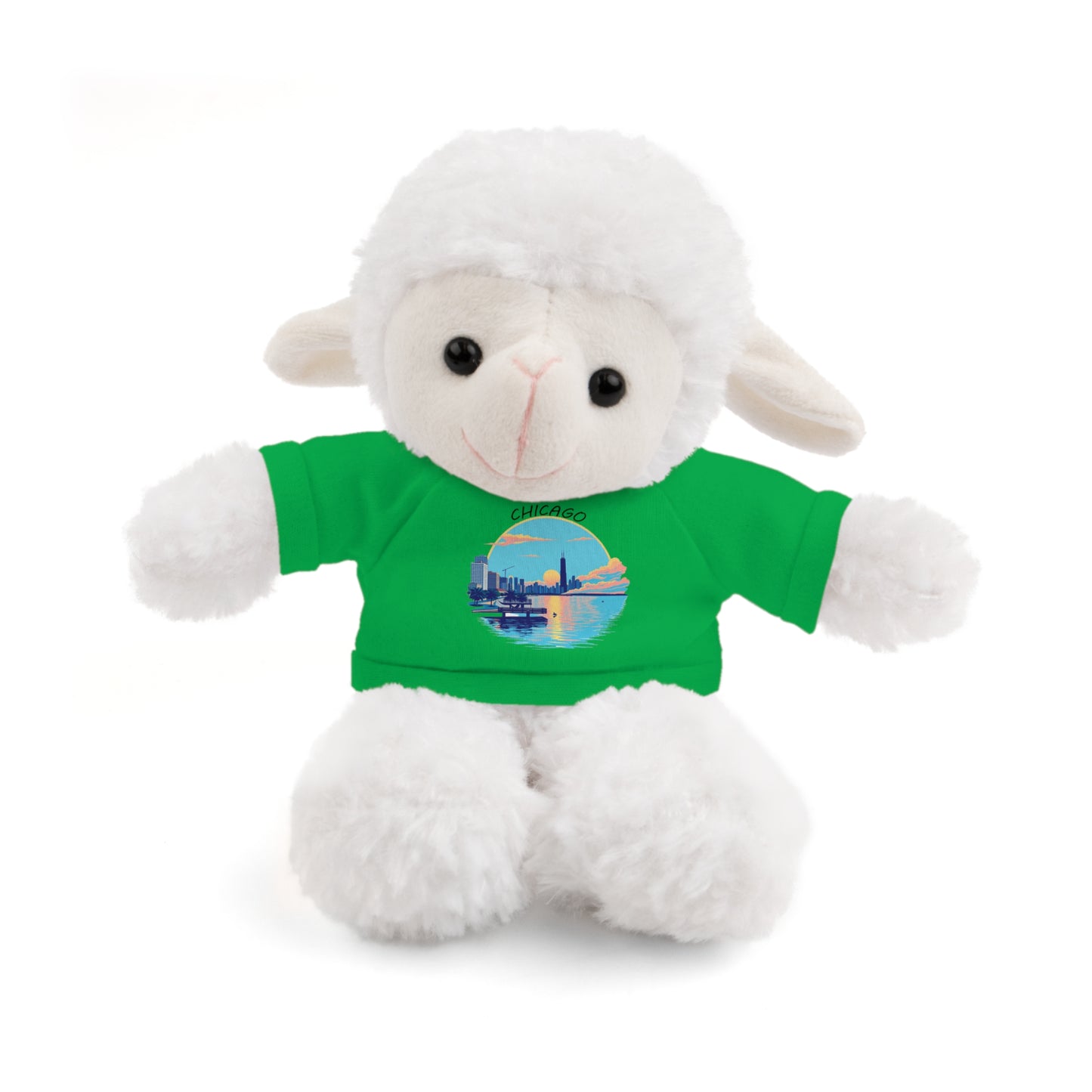 Retro Chicago Sunset Stuffed Animals with Tee