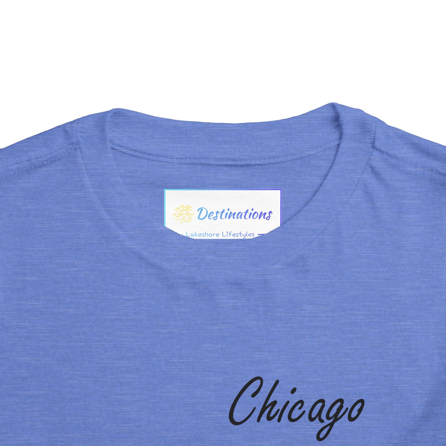 Elegant Chicago Skyline Unisex Toddler Short Sleeve Tee