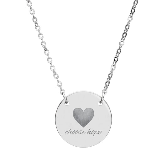 Choose Hope — Engraved Circle Necklace