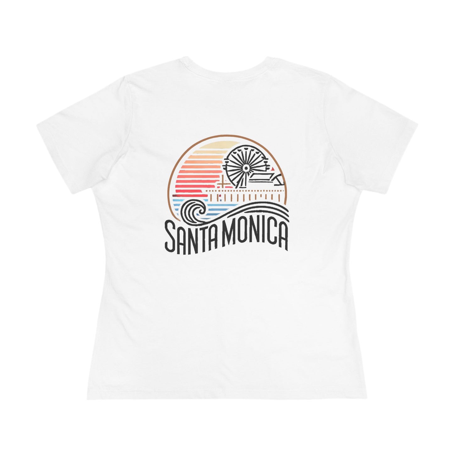 Vibrant Santa Monica Women's Cotton Tee