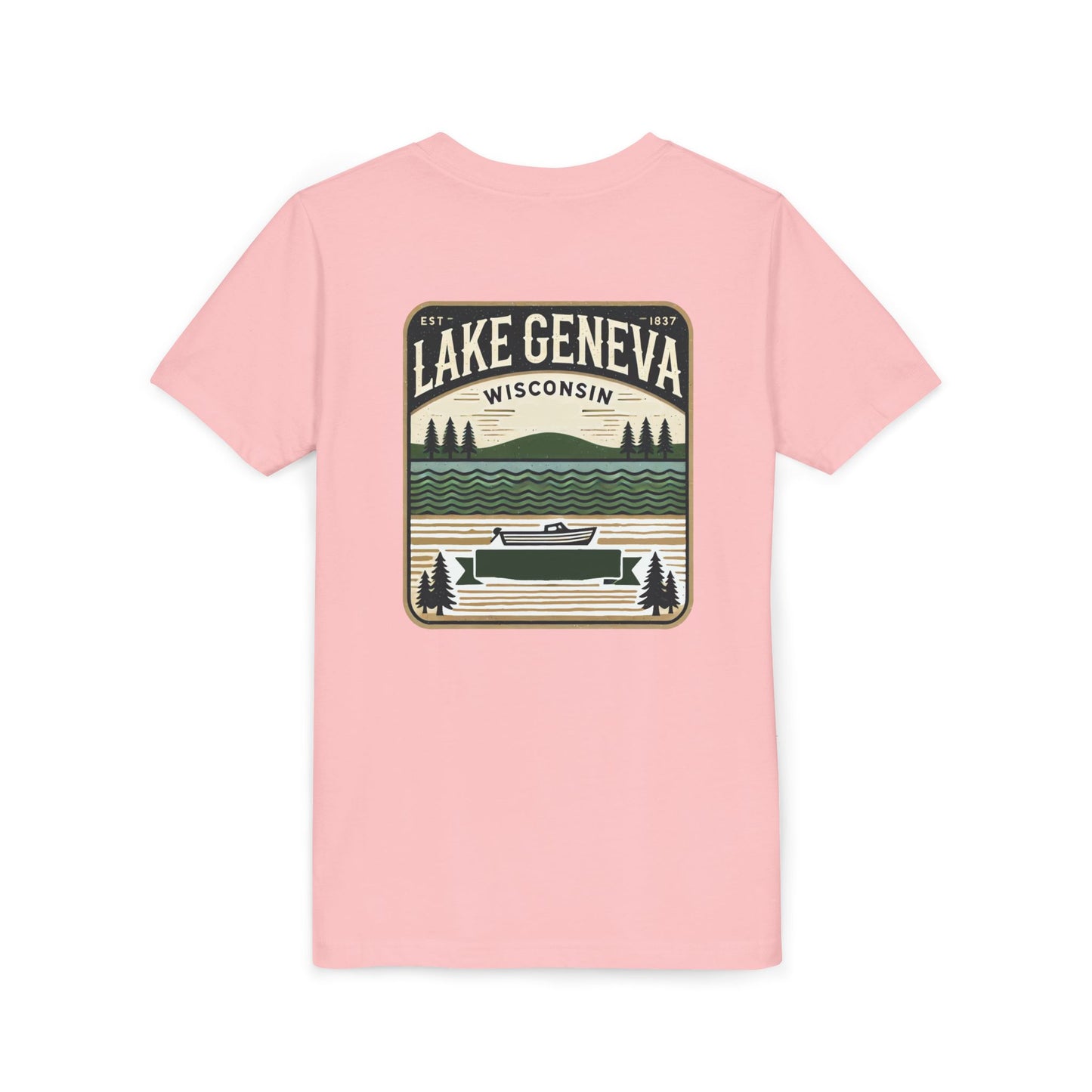 Vintage Lake Geneva Unisex Youth Short Sleeve Tee