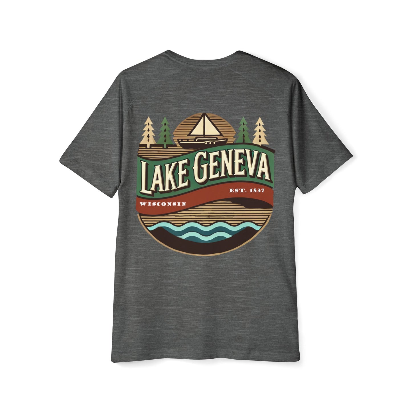 Retro Lake Geneva Men's Raglan T-Shirt