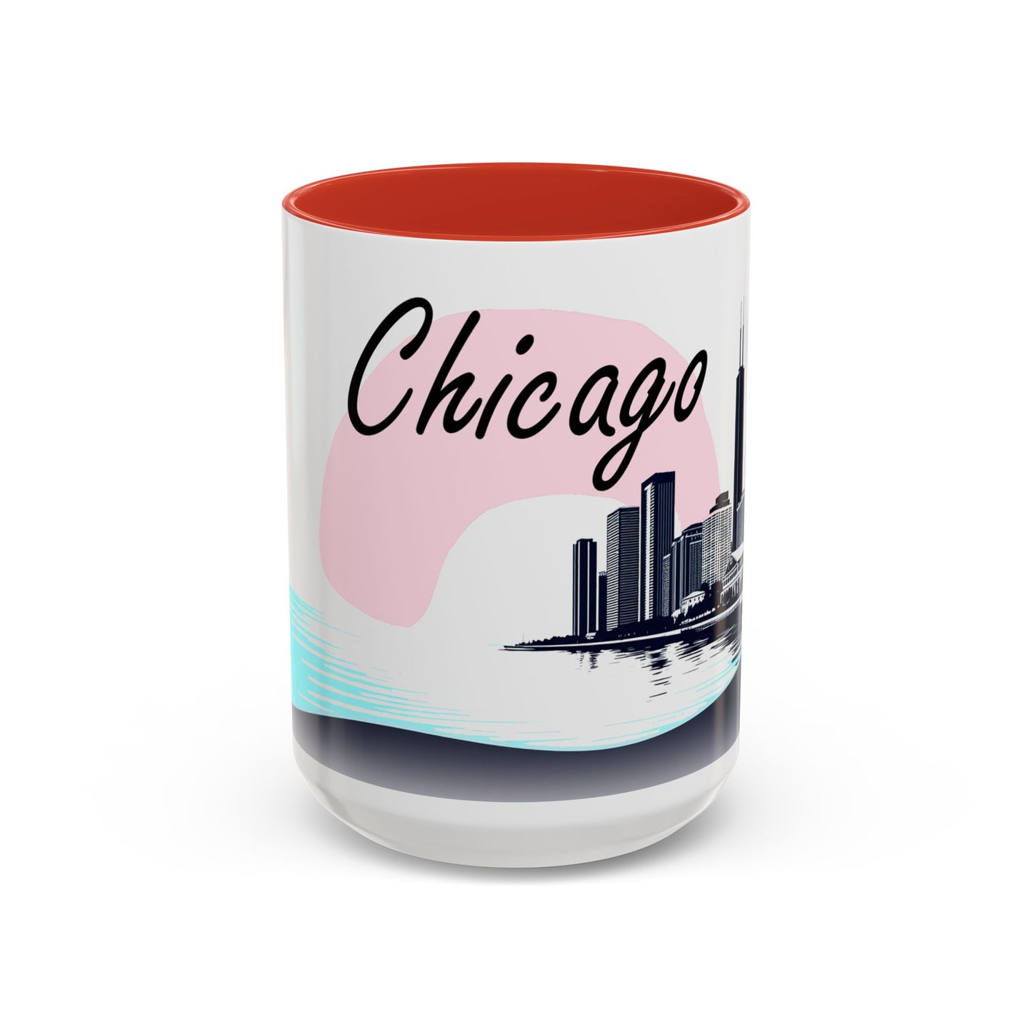 Elegant Chicago Skyline Accent Coffee Mug