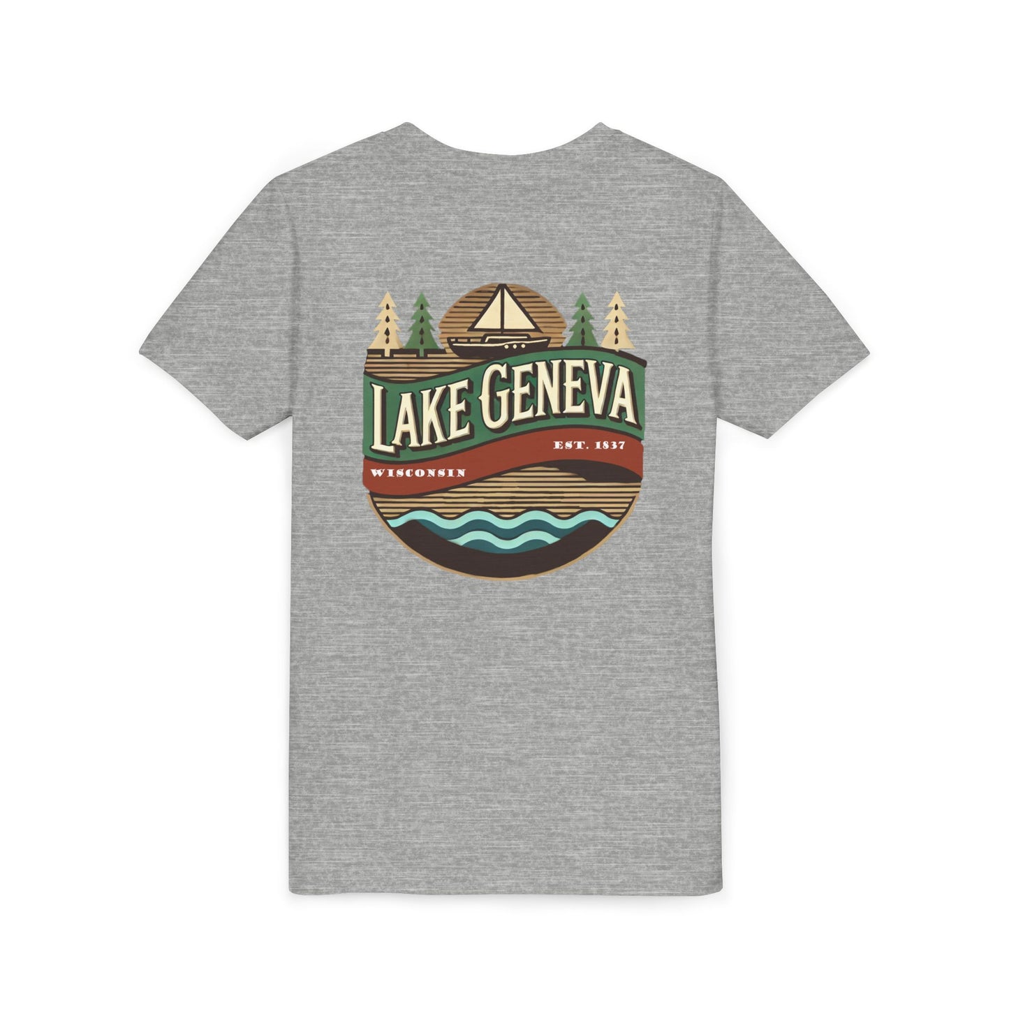 Retro Lake Geneva Unisex Youth Short Sleeve Tee