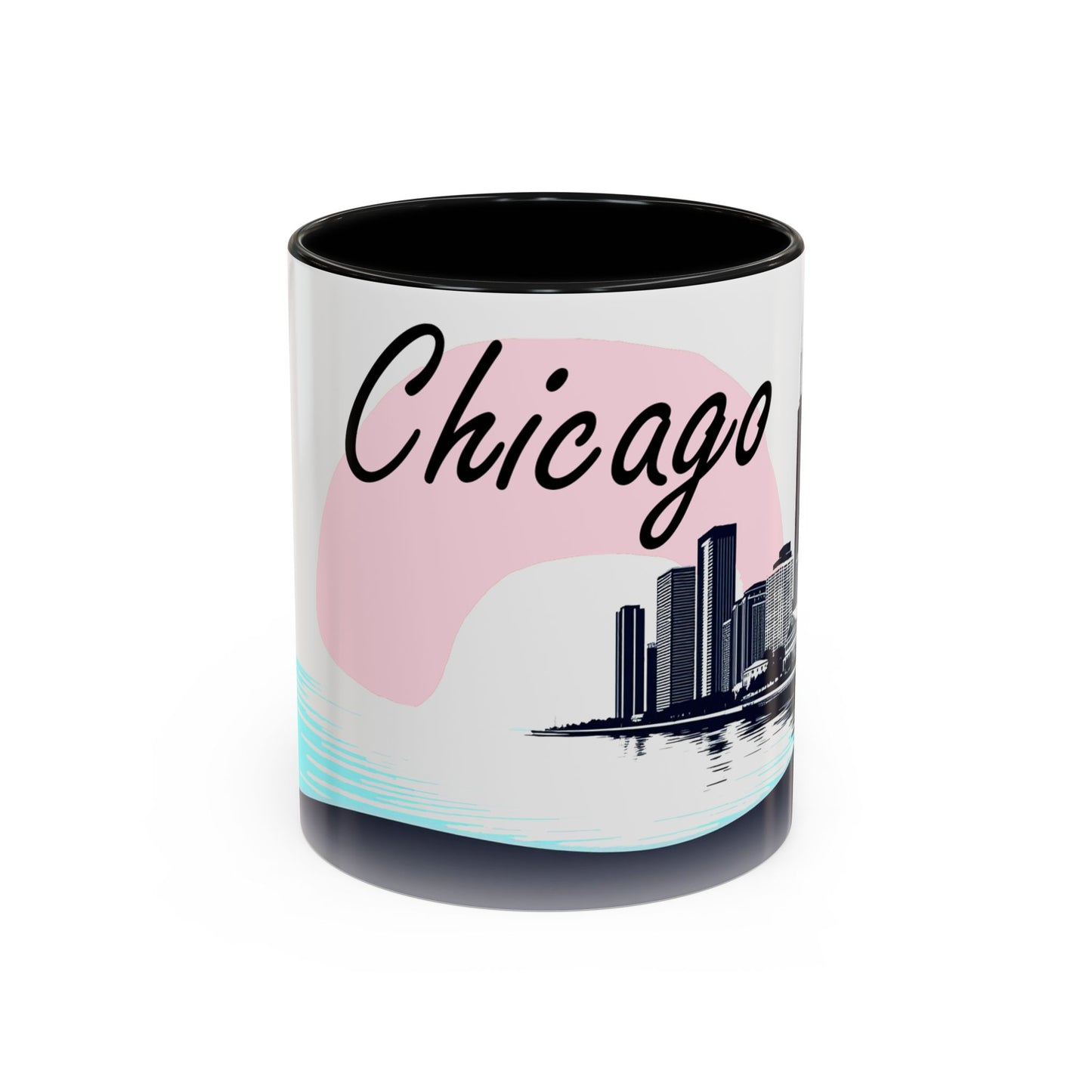 Elegant Chicago Skyline Accent Coffee Mug