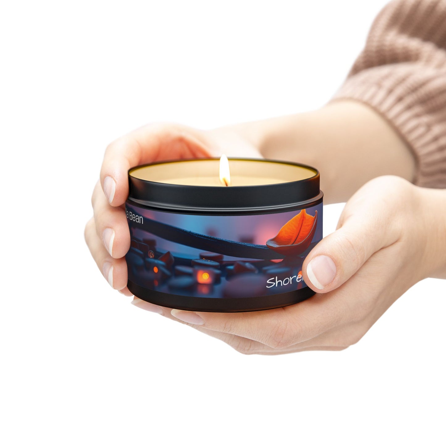 Vanilla Bean Scented Rustic Tin Candle