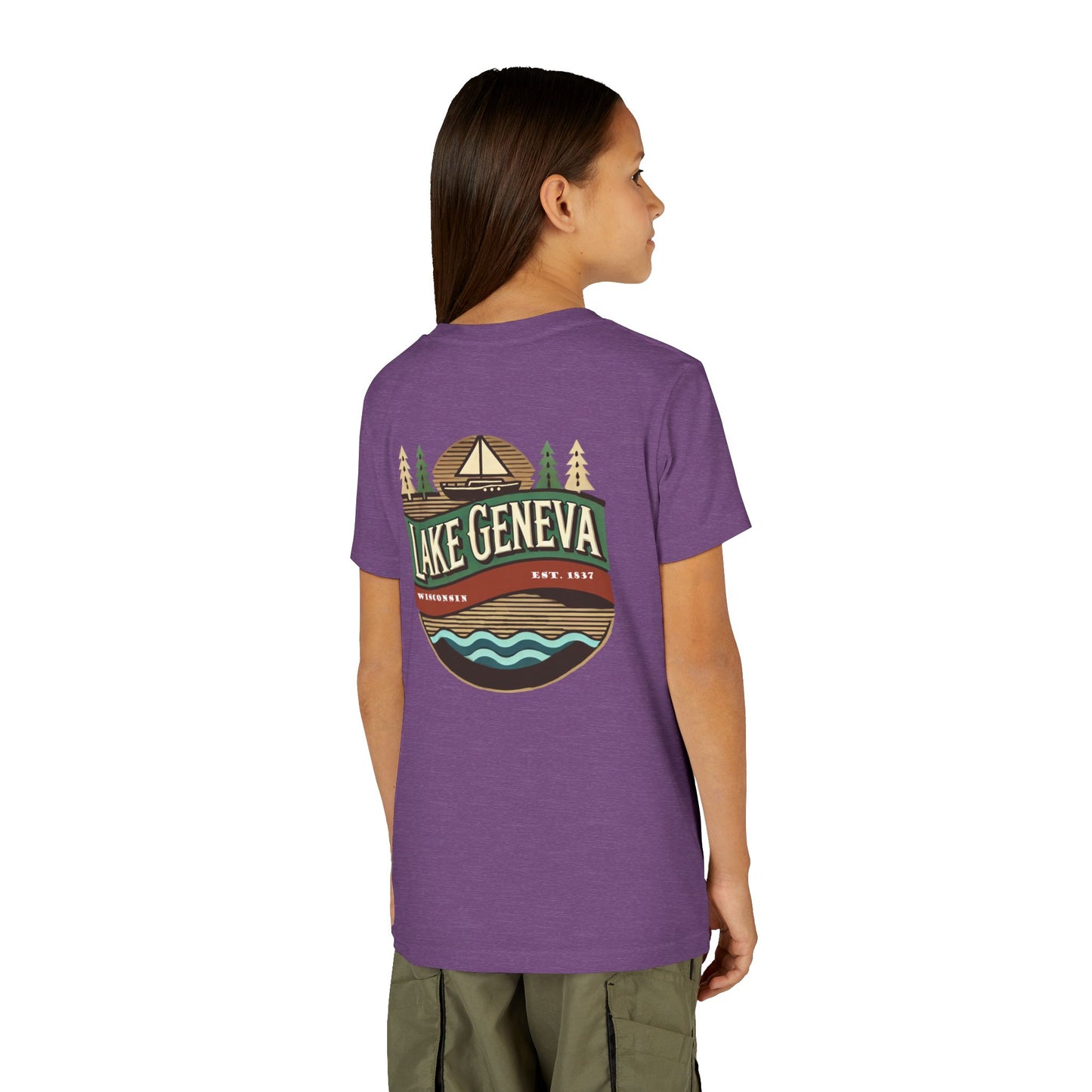 Retro Lake Geneva Unisex Youth Short Sleeve Tee