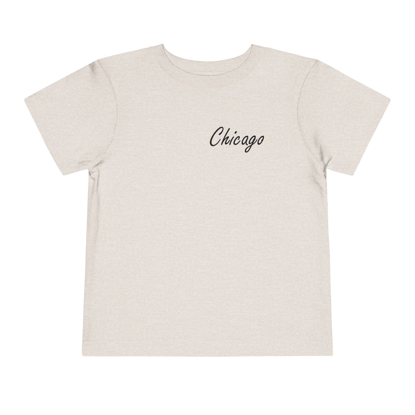 Elegant Chicago Skyline Unisex Toddler Short Sleeve Tee